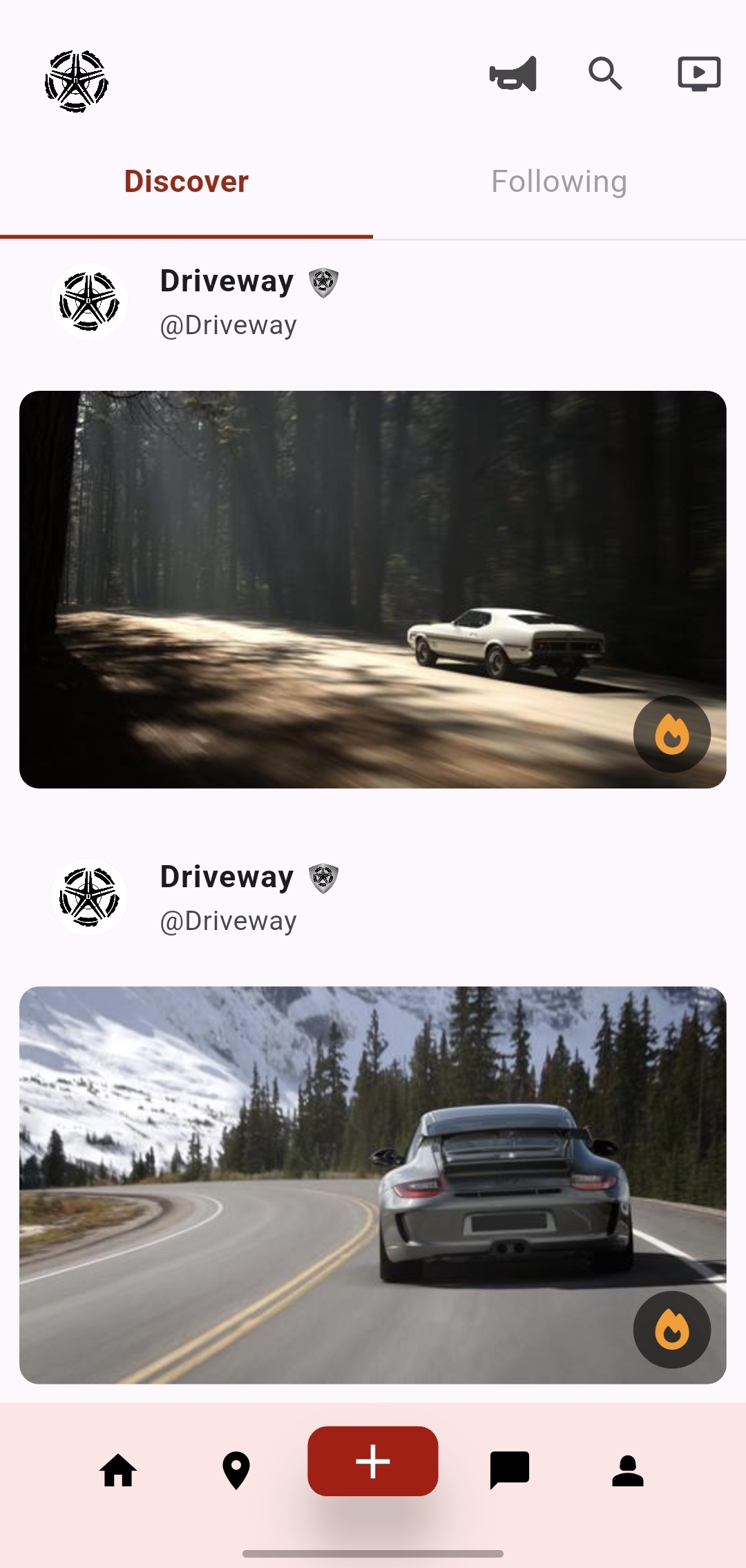 Modern Feed in Driveway app