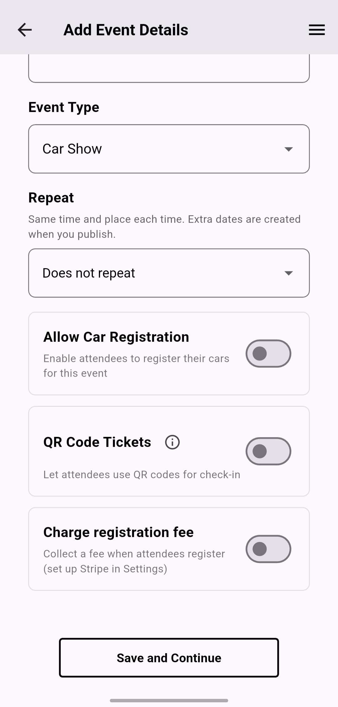 Host a show in Driveway app